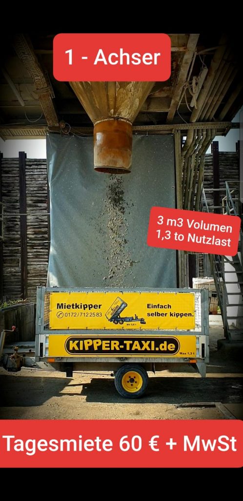 Anhänger 1 Achser Kipper Taxi
